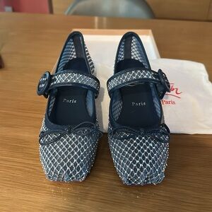 Christian Louboutin Mamastretina Flat in Denim
